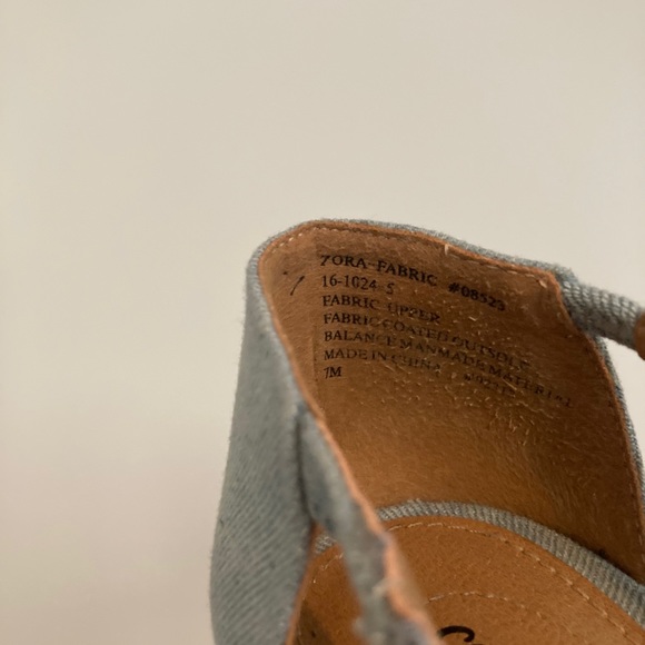 Low Wedge Denim Sandals - Picture 3 of 4